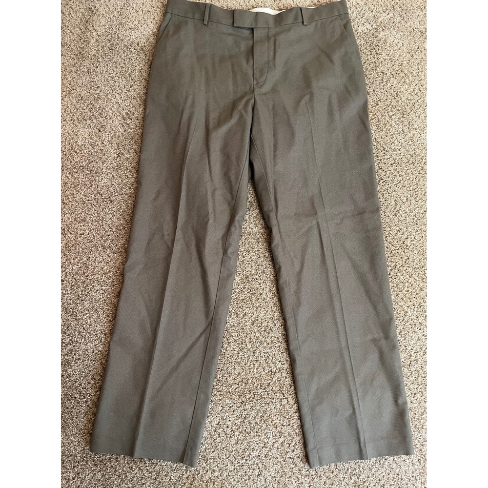 Charles Tyrwhitt Men's Pants 36x30 Brown Classic Fit Non-Iron Cotton Stretch